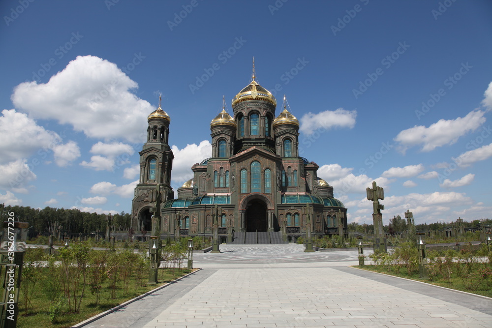 Obraz premium Main temple of the Russian Armed Forces in the Park Patriot in Kubinka, Moscow Region, Russia