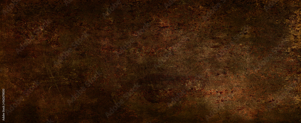 Brown peeling paint on the wall. Old concrete wall with cracked flaking paint. Weathered rough painted surface with patterns of cracks and peeling. High resolution texture for background and design. Brown peeling paint on the wall. Old concrete wall with cracked flaking paint. Weathered rough painted surface with patterns of cracks and peeling. High resolution texture for background and design.