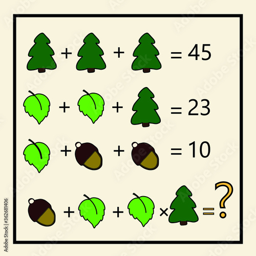 Counting games for kids and adults. Educational math game. Result. Crossword for social networks. Rebus. Mathematic riddle for the mind. Riddle with numbers. Vector