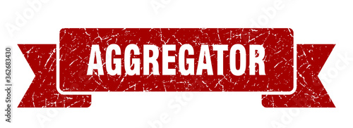aggregator ribbon. aggregator grunge band sign. aggregator banner
