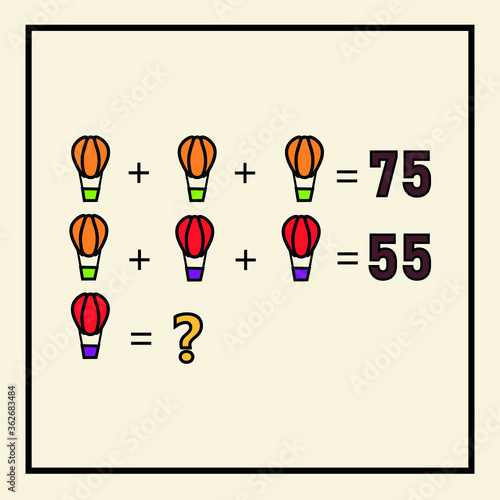 Mathematical riddle. Children funny riddle entertainment. Sheet right answer. Vector activity page and game.