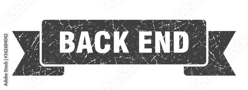 back end ribbon. back end grunge band sign. back end banner