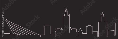 Seville Single Line Simple Minimalist Skyline
