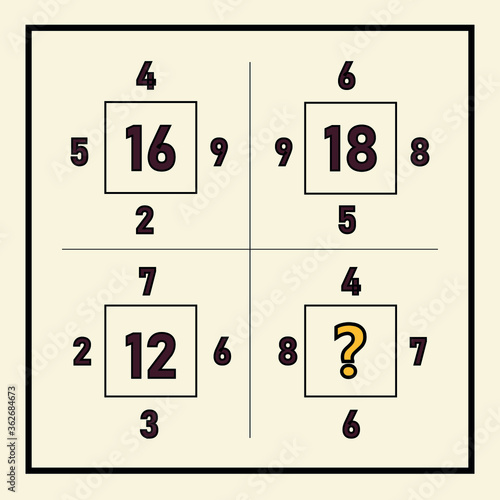 Mathematical riddle. Children funny riddle entertainment. Sheet right answer. Vector activity page and game.