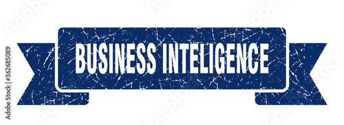 business inteligence ribbon. business inteligence grunge band sign. business inteligence banner