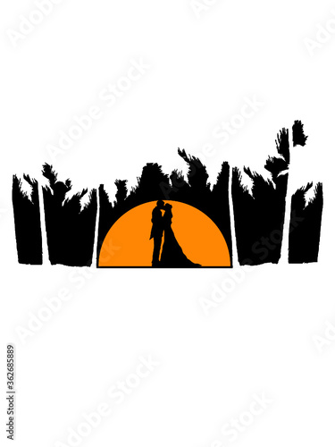 Unter Palmen Hochzeit Strand Kirche Kleid Mann 