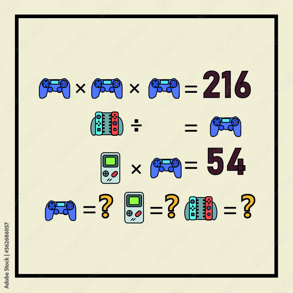 Counting games for kids and adults. Educational math game. Result ...