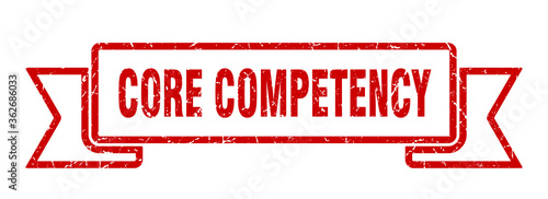 core competency ribbon. core competency grunge band sign. core competency banner