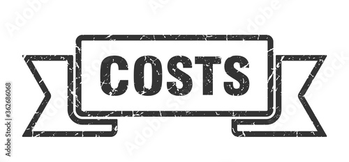 costs ribbon. costs grunge band sign. costs banner