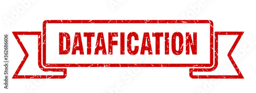 datafication ribbon. datafication grunge band sign. datafication banner photo