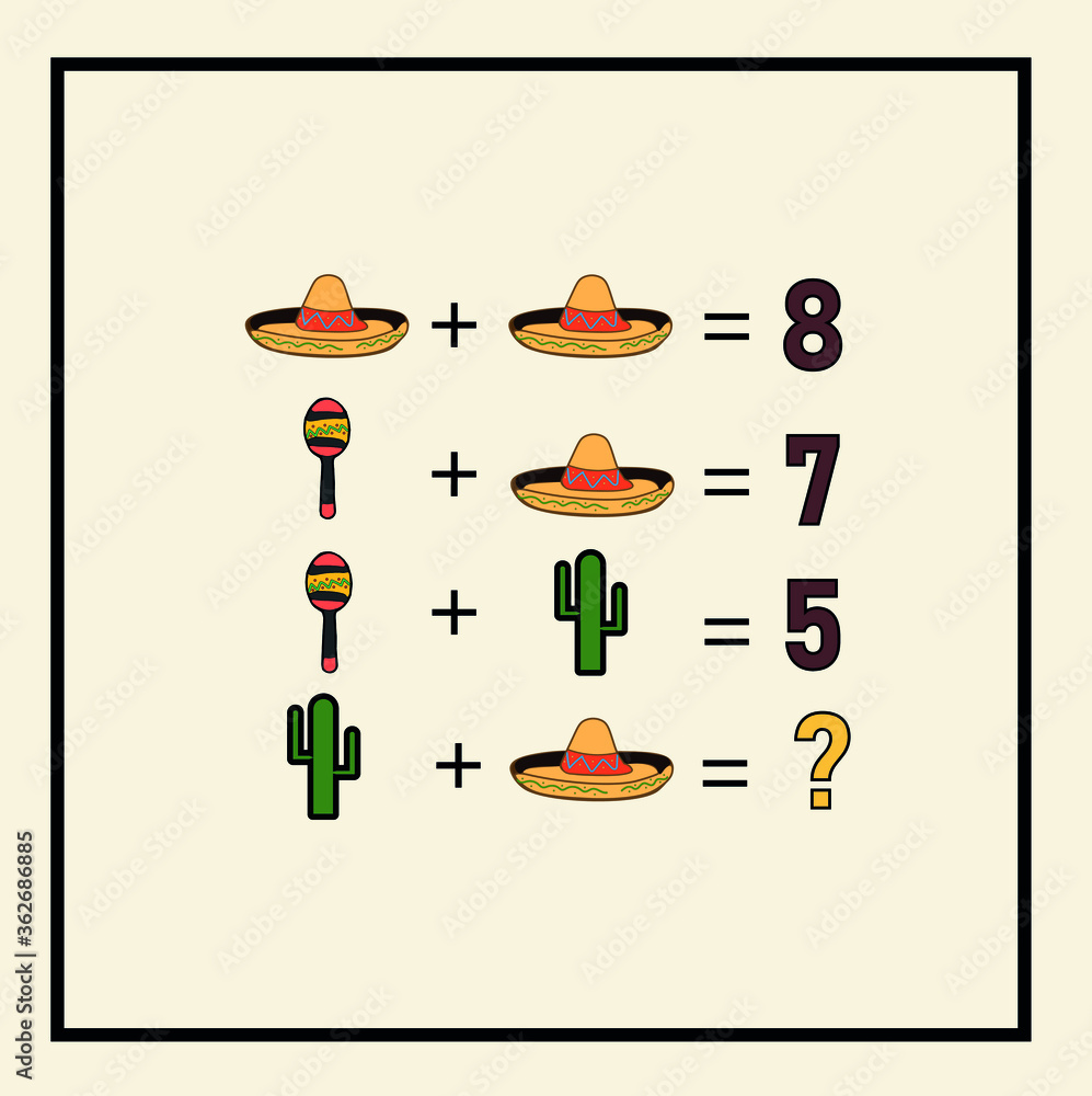 Counting games for kids and adults. Educational math game. Result ...