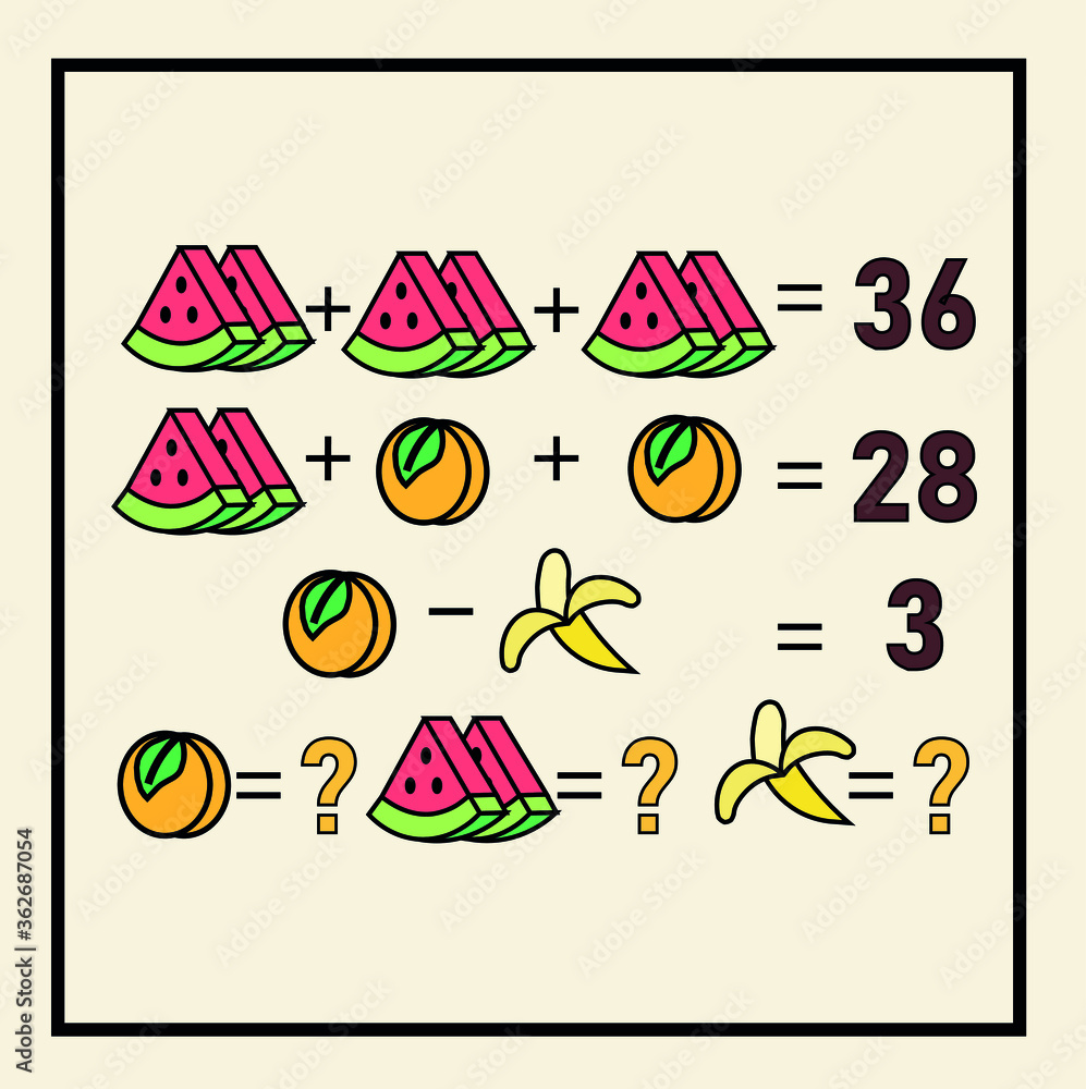 Counting games for kids and adults. Educational math game. Result ...