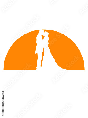 Romantisch Sonne Hochzeit Strand Mann Frau