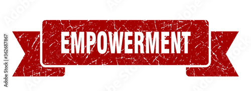 empowerment ribbon. empowerment grunge band sign. empowerment banner