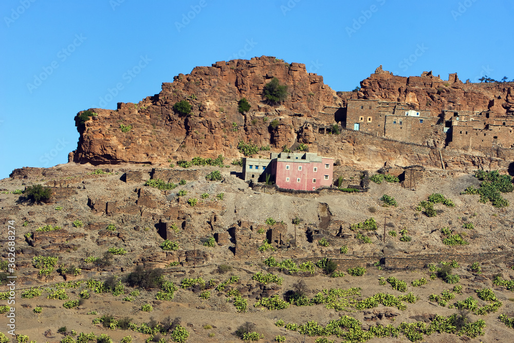 landscape in atalas mountain morocco