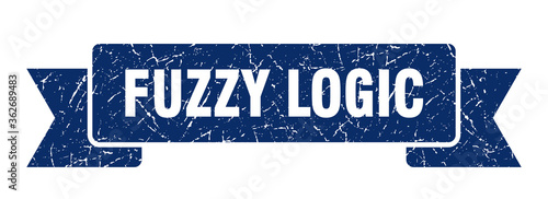 fuzzy logic ribbon. fuzzy logic grunge band sign. fuzzy logic banner