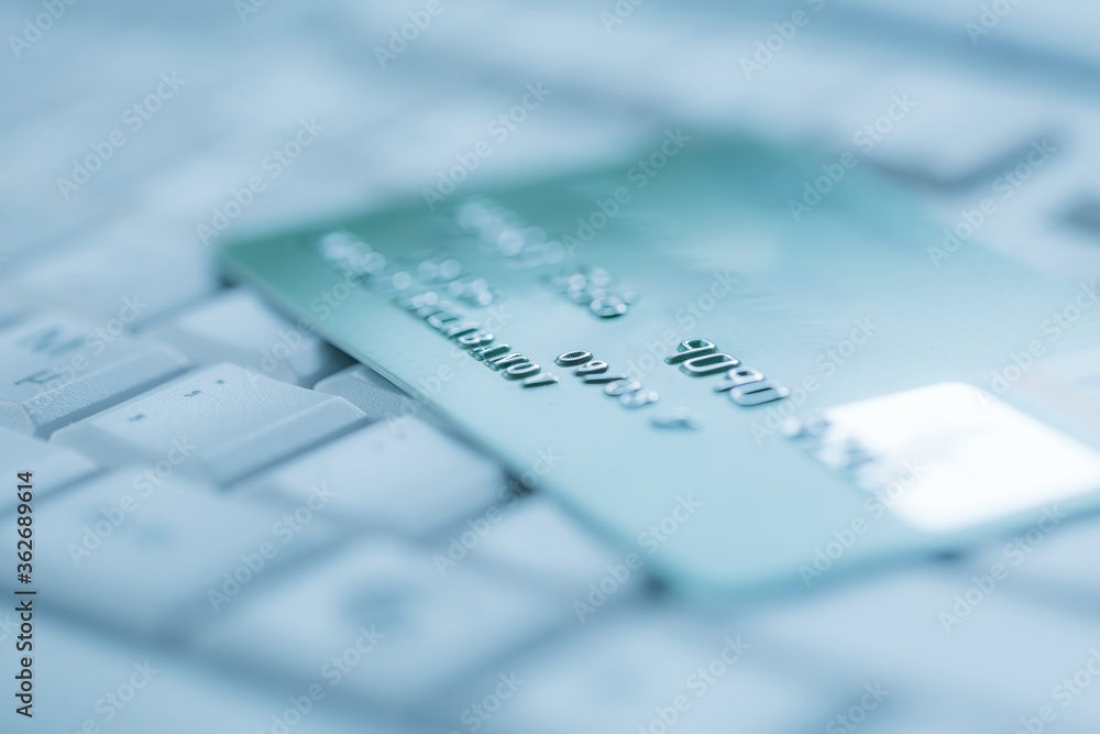 Bank creadit card on keyboard. Concept of online banking and internet purchase. Bank creadit card on keyboard. Concept of online banking and internet purchase.
