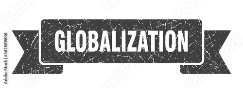 globalization ribbon. globalization grunge band sign. globalization banner