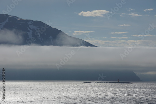 Fog over the Greenland Sea.