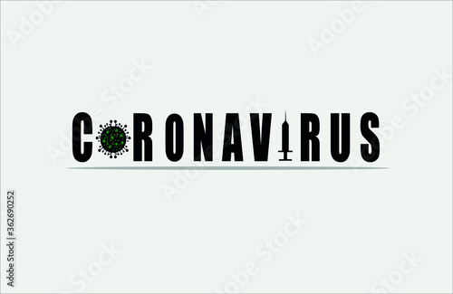 Tipografia de coronavirus  Excelente para anuncios