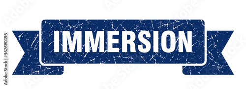 immersion ribbon. immersion grunge band sign. immersion banner