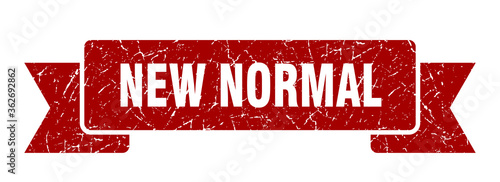 new normal ribbon. new normal grunge band sign. new normal banner