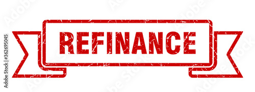 refinance ribbon. refinance grunge band sign. refinance banner