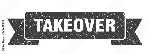 takeover ribbon. takeover grunge band sign. takeover banner