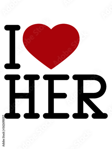 I Love Her Lesbisch Frau schön Logo 
