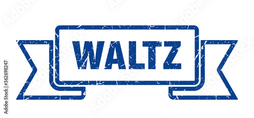 waltz ribbon. waltz grunge band sign. waltz banner