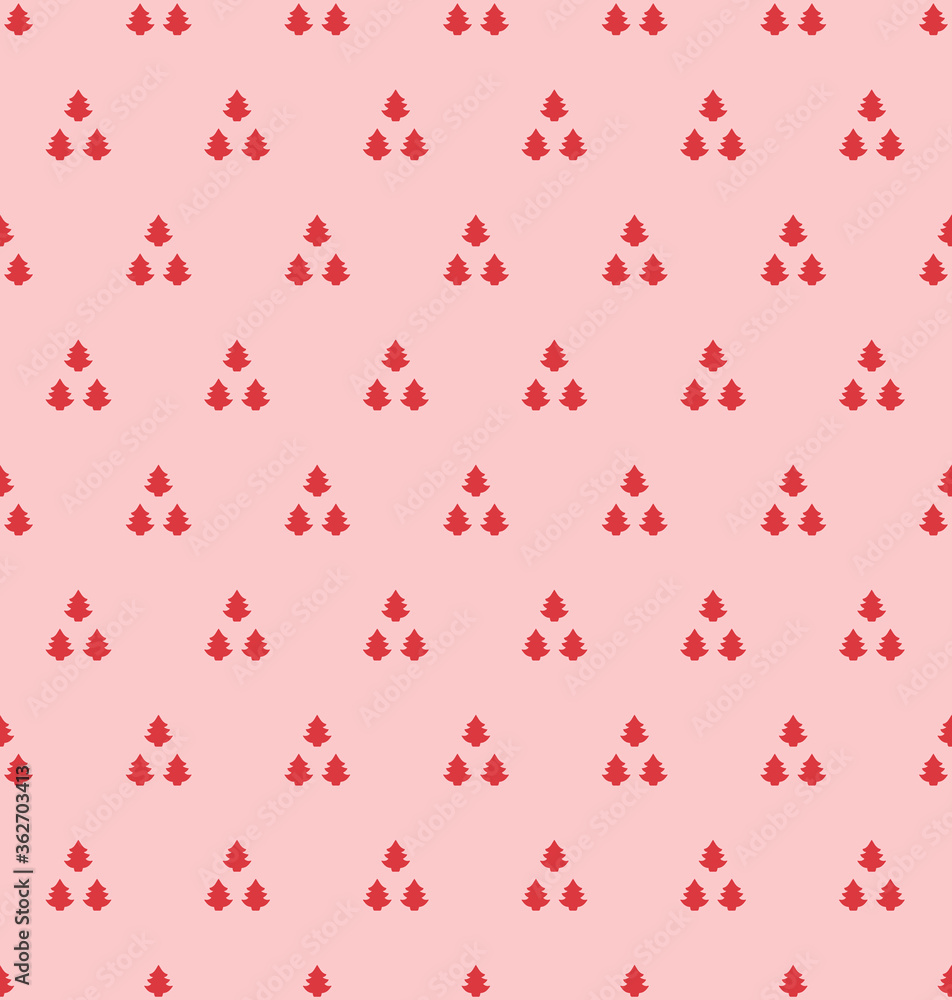 Tree in triangle pattern seamless repeat background