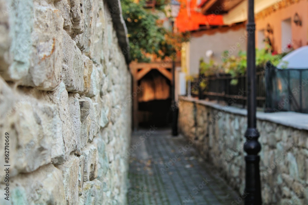 Fototapeta narrow street in old town