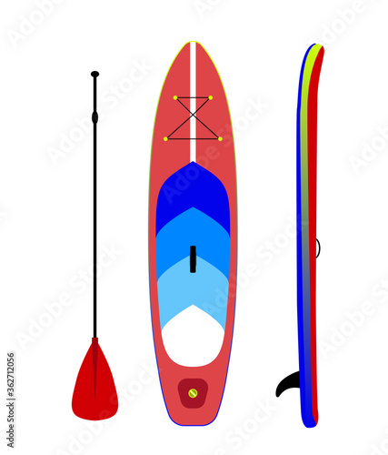 Sup board isolated illustration. Paddle board