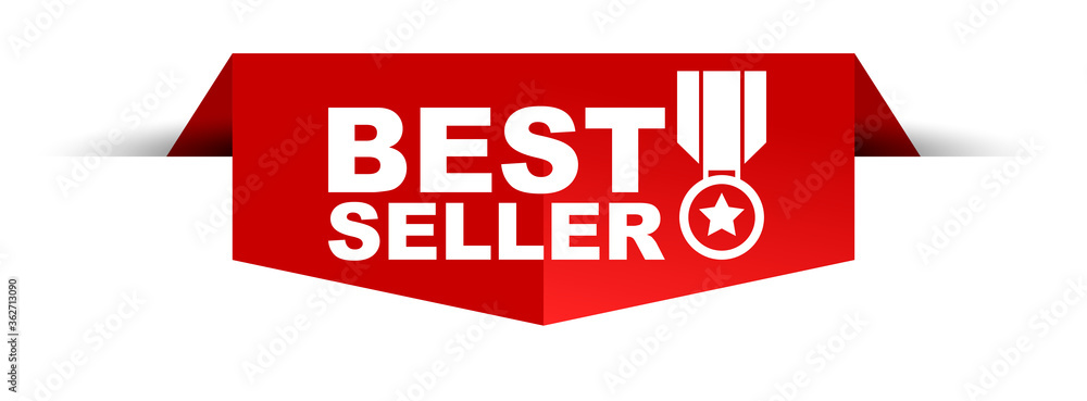 red vector illustration banner best seller red vector illustration banner best seller