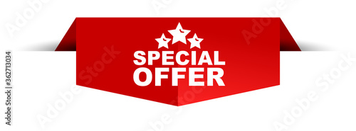 red vector illustration banner special offer