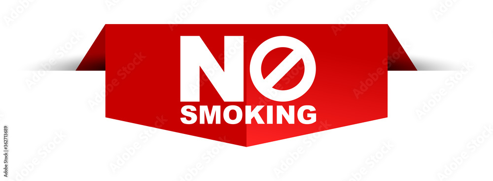 red vector illustration banner no smoking red vector illustration banner no smoking