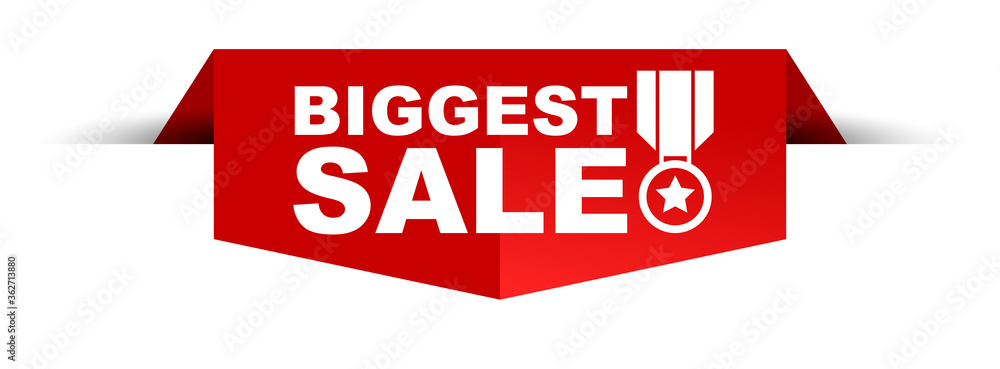 red vector illustration banner biggest sale red vector illustration banner biggest sale