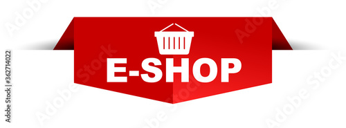 red vector illustration banner eshop