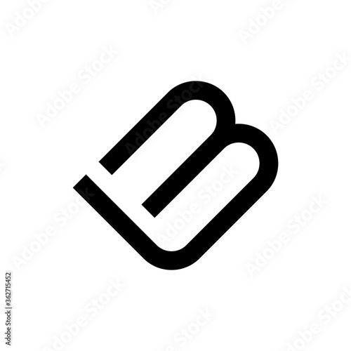 LM or LB letter logo design vector