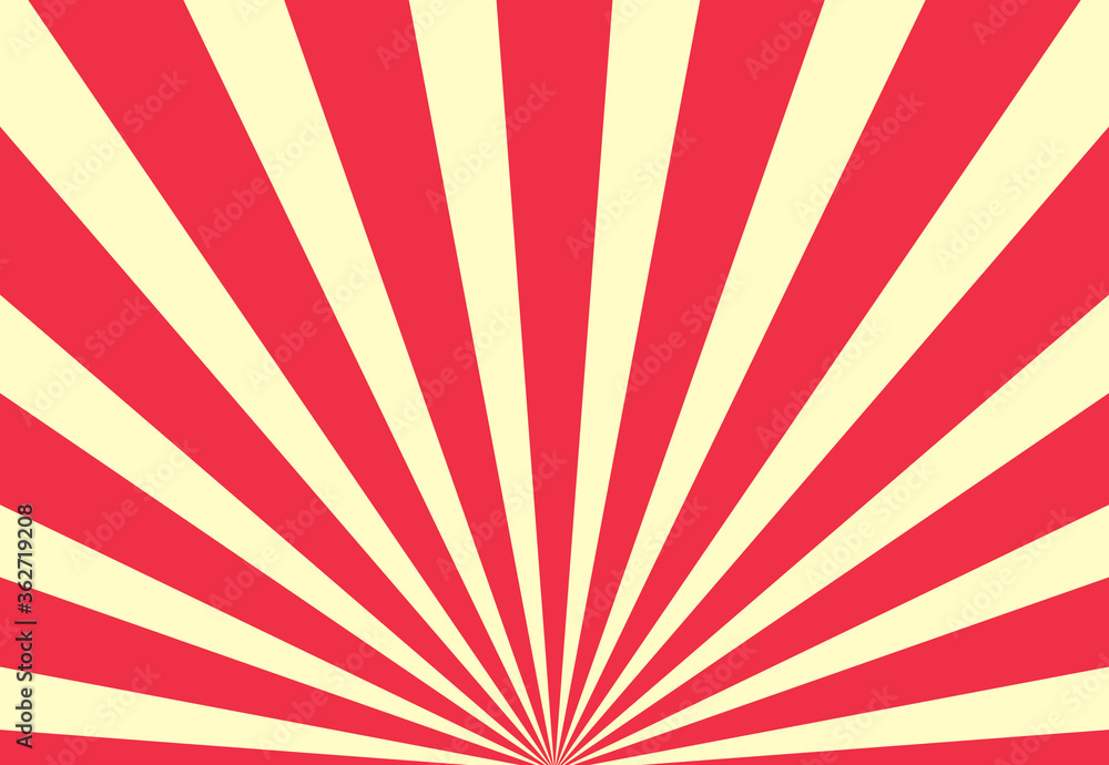 Fototapeta premium Red ray sunburst style background