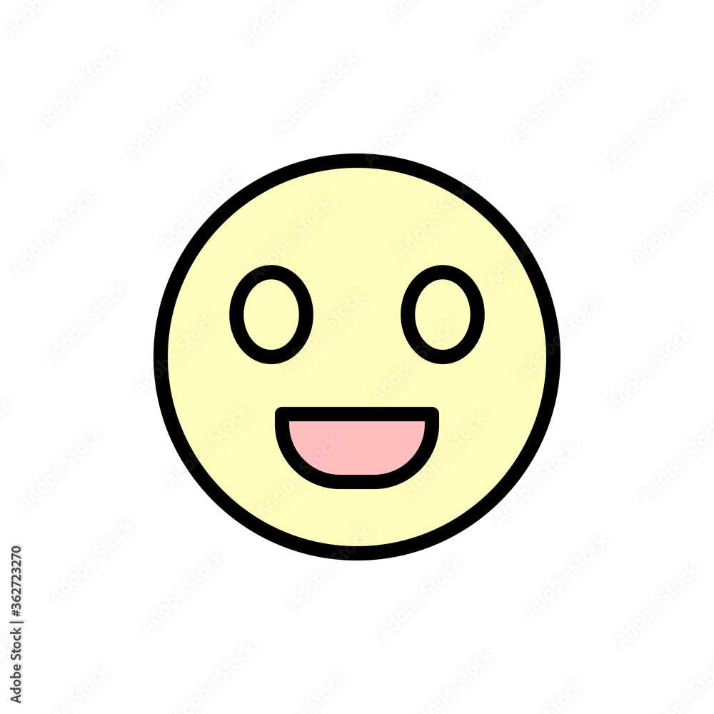 Smile, hippy icon. Simple color with outline vector elements of flower children icons for ui and ux, website or mobile application