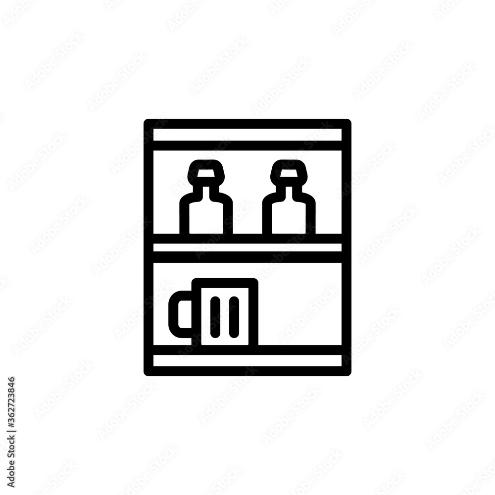 Beers, goblets, shelf icon. Simple line, outline vector elements of international beer day icons for ui and ux, website or mobile application Beers, goblets, shelf icon. Simple line, outline vector elements of international beer day icons for ui and ux, website or mobile application