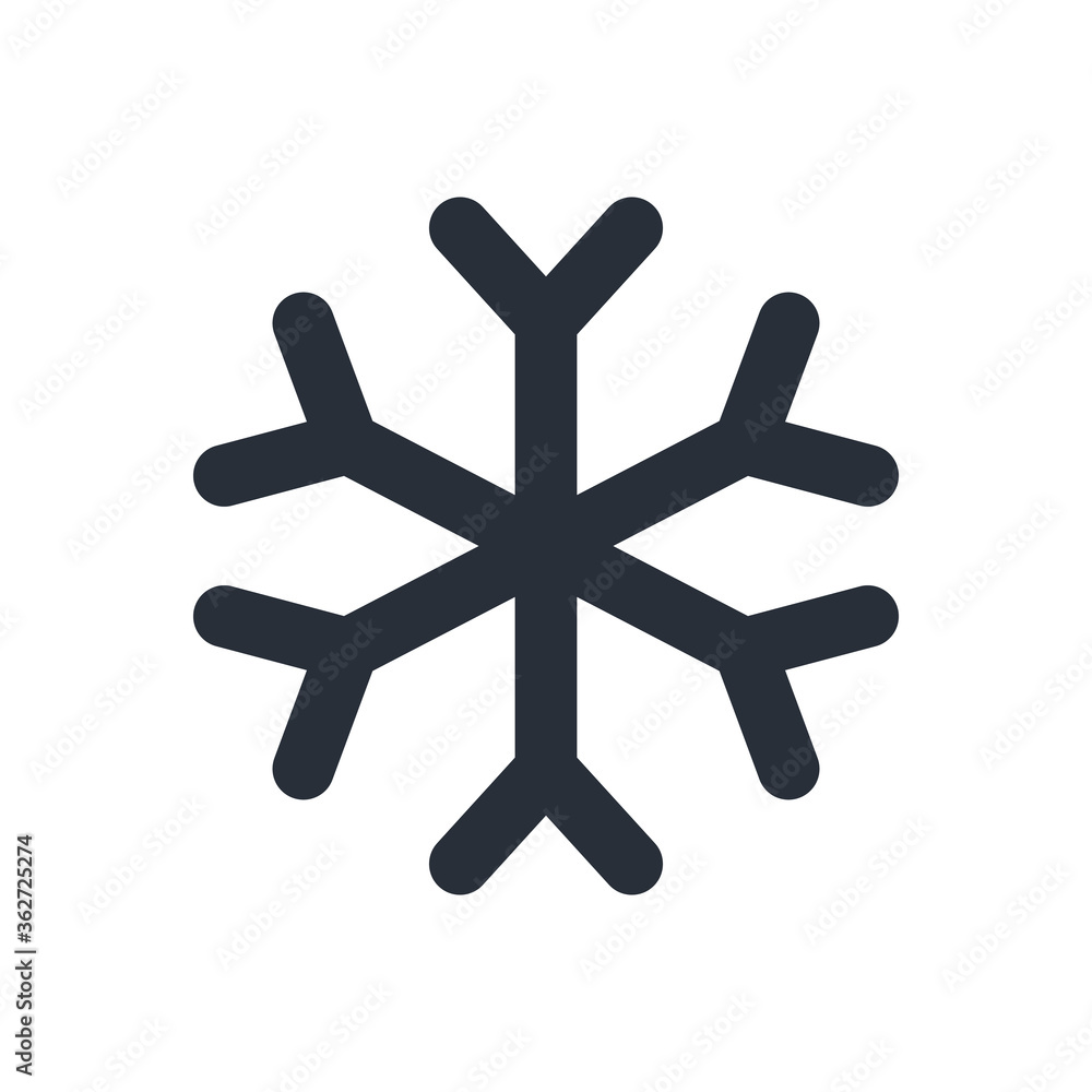 Snowflake icon vector. Snow sign Snowflake icon vector. Snow sign