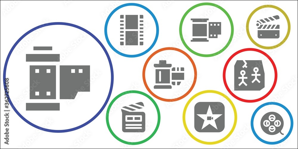 cinematography icon set cinematography icon set