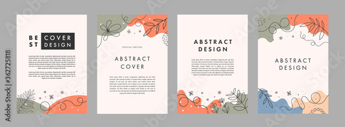 Set of abstract creative artistic templates. Universal cover Designs for Annual Report, Brochures, Flyers, Presentations, Leaflet, Magazine.