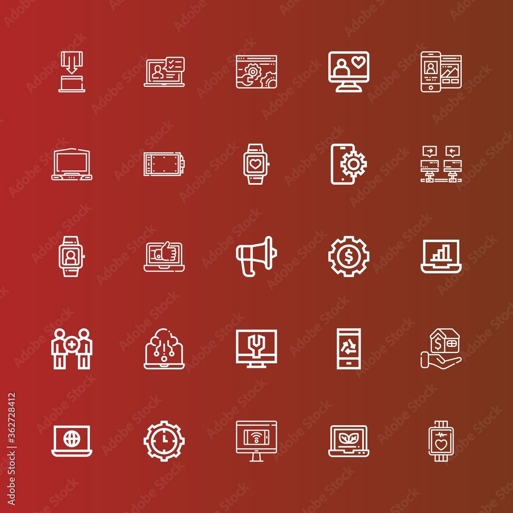 Editable 25 smart icons for web and mobile