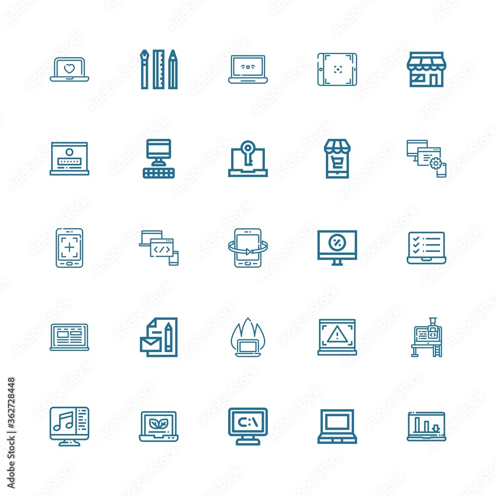 Editable 25 responsive icons for web and mobile Editable 25 responsive icons for web and mobile