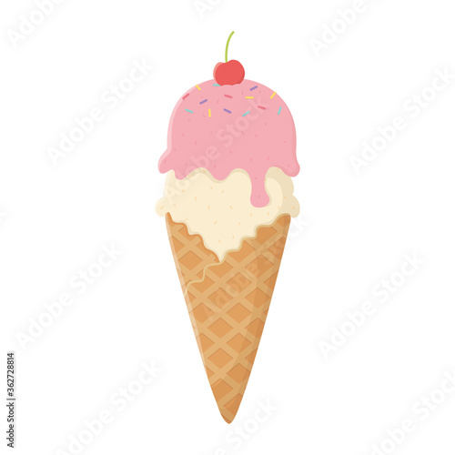 ice cream cone isolated design icon