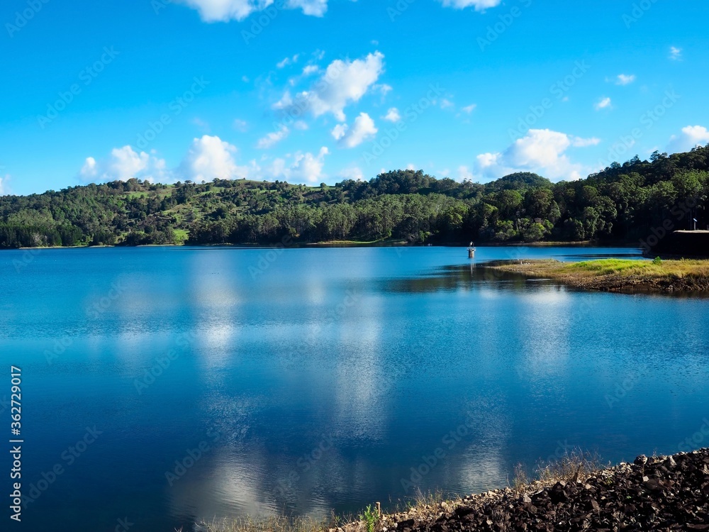 Beautiful scenery at Lake Baroon in Sunshine Coast, Queensland, Australia.