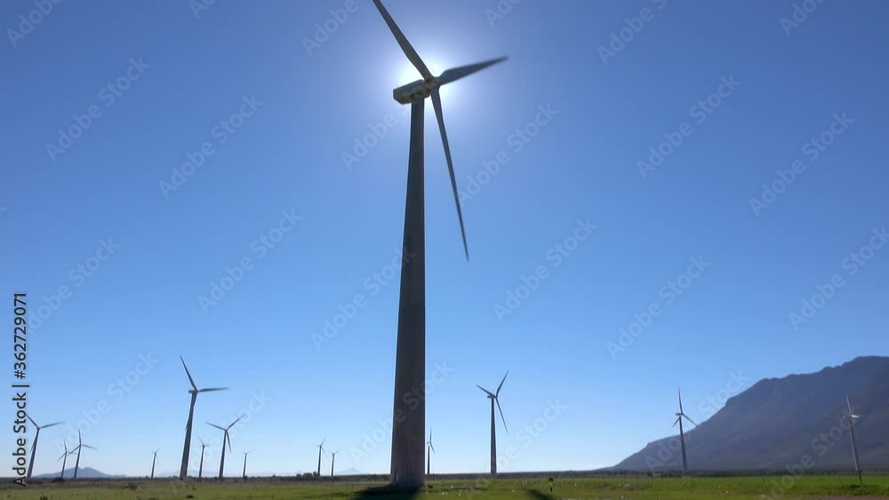 Wind turbine farm silhouette of Turbine Wind turbine farm silhouette of Turbine